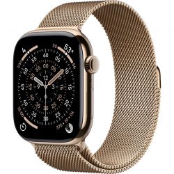 Умные часы Apple Watch Series 11 46 мм, Gold Titanium Case, Gold Milanese Loop, S/M