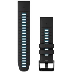 Ремешок Garmin QuickFit Band, 22 мм, Black/Blue Silicone