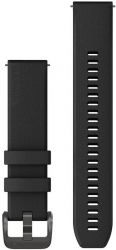 Ремешок Garmin Quick Release Band, 20 мм, Black Silicone with Gunmetal Hardware