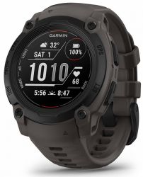 Умные часы Garmin Instinct E, 45 мм, Black with Charcoal Band, черный 