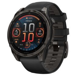 Умные часы Garmin Fenix 8, 51 мм, Amoled Sapphire Carbon Gray DLC Titanium Black / Pebble Gray