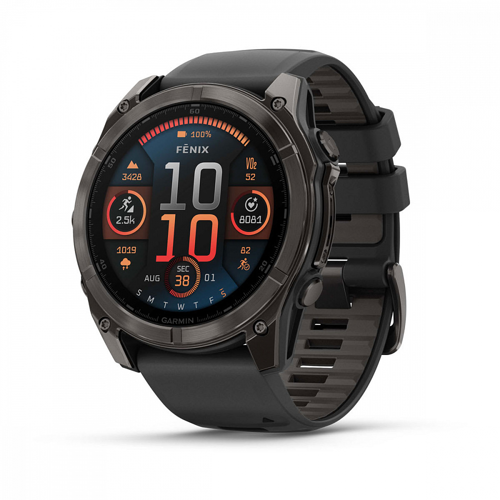 Умные часы Garmin Fenix 8, 51 мм, AMOLED, Sapphire/Black