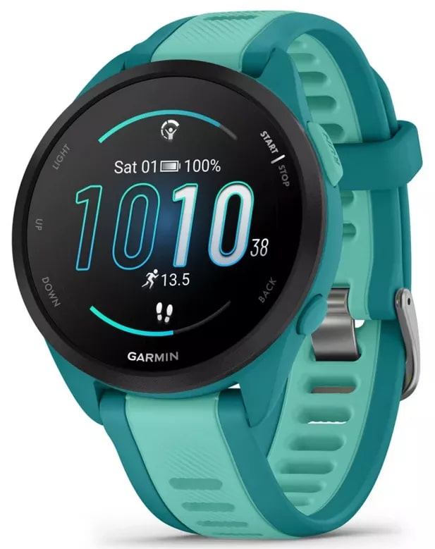 Умные беговые часы Garmin Forerunner 165 Music Turquoise/Aqua (010-02863-32)