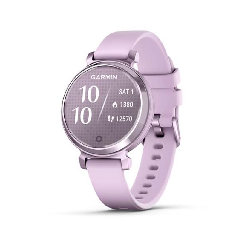Смарт-часы Garmin Lily 2 Metallic Lilac, силиконовый браслет сиреневый , 010-02839-01