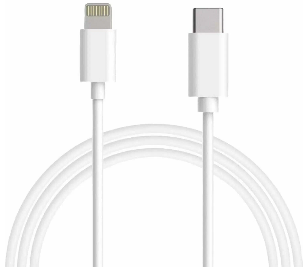 Кабель Apple USB Type-C - Lightning только для зарядки, 1 м, белый