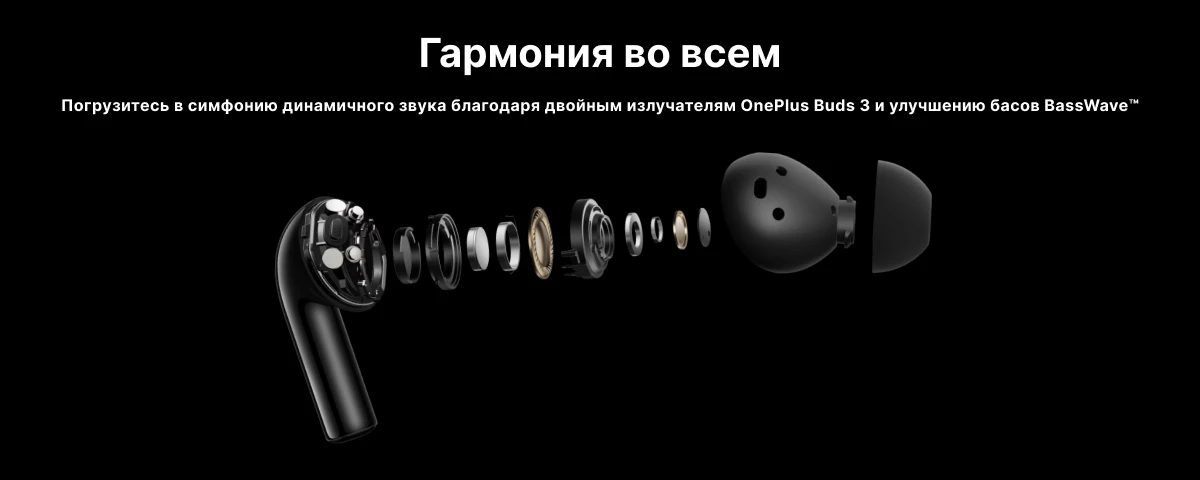 Беспроводные наушники OnePlus Buds 3, Black, черный