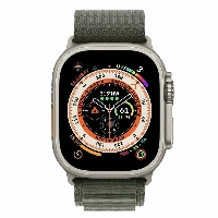Ремешок AW Ultra 49mm Alpine Loop Natural Titanium Finish S Green MQE23