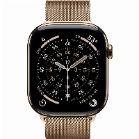Apple Watch Series 11 46 мм, Gold Titanium Case, Gold Milanese Loop