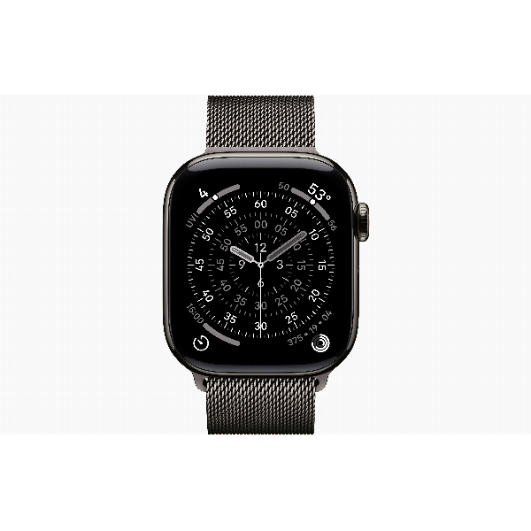 Apple Watch Series 11 42 мм, Slate Titanium Case, Slate Milanese Loop