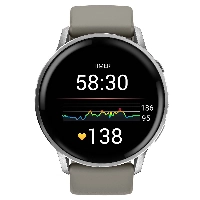 Garmin Venu 4 45mm Silver Bezel with Gray Silicone Band, серый