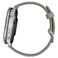 Garmin Venu 4 45mm Silver Bezel with Gray Silicone Band, серый