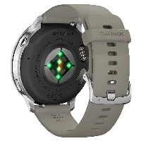 Garmin Venu 4 45mm Silver Bezel with Gray Silicone Band, серый