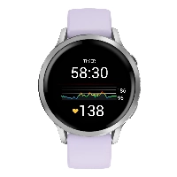 Garmin Venu 4 41mm Silver Bezel with Periwinkle Silicone Band, сиреневый
