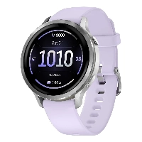 Garmin Venu 4 41mm Silver Bezel with Periwinkle Silicone Band, сиреневый