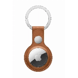 Брелок для Apple AirTag Leather Key Ring, Saddle Brown