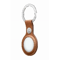Брелок для Apple AirTag Leather Key Ring, Saddle Brown