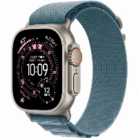 Apple Watch Ultra 3 49 мм, Natural Titanium Light Blue Alpine Loop M