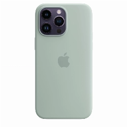 Чехол Apple iphone 14 Pro Max Silicone Case, Succulent, зеленый