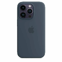 Apple iphone 14 Pro Max Silicone Case, Storm Blue, синий