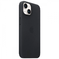 Apple iPhone 14 Plus Leather Case, Midnight, черный