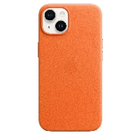 Apple iPhone 14 Leather Case, Orange, оранжевый