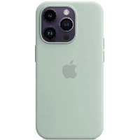 Apple iphone 14 Pro Silicone Case, Succulent, зеленый