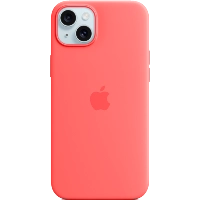 Apple iPhone 15 Plus Silicone Case с MagSafe, Guava, розовый