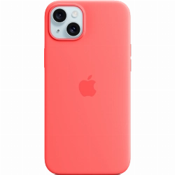 Чехол Apple iPhone 15 Plus Silicone Case с MagSafe, Guava, розовый