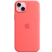 Apple iPhone 15 Plus Silicone Case с MagSafe, Guava, розовый