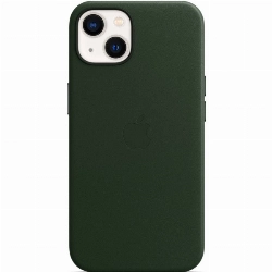Чехол Apple iPhone 13 Leather Case, Sequoia Green, зеленый