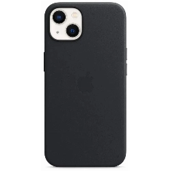 Чехол Apple iPhone 13 Leather Case, Midnight, черный