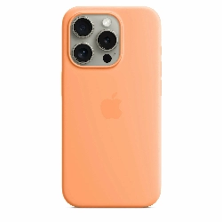 Чехол Apple iPhone 15 Pro Silicone Case с MagSafe, Orange Sorbet, оранжевый