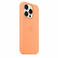Apple iPhone 15 Pro Silicone Case с MagSafe, Orange Sorbet, оранжевый
