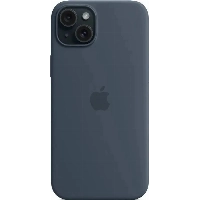 Apple iPhone 15 Plus Silicone Case с MagSafe, Storm Blue, синий