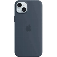 Apple iPhone 15 Plus Silicone Case с MagSafe, Storm Blue, синий