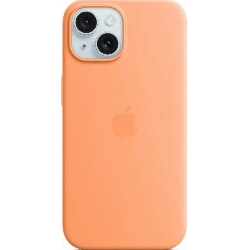 Чехол Apple iPhone 15 Plus Silicone Case с MagSafe, Orange Sorbet, оранжевый
