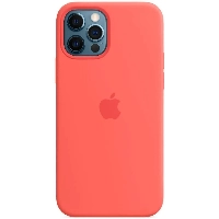 Iphone 12 Pro Max Silicone Case, Pink Citrus, розовый