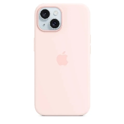 Чехол Apple iPhone 15 Plus Silicone Case с MagSafe, Light Pink, розовый