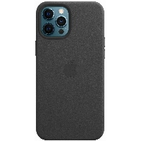 Apple iPhone 12 Pro Max Leather Case, Black, черный