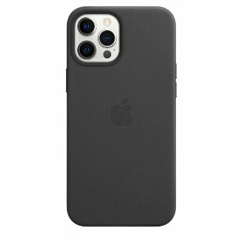Чехол Apple iPhone 12 Pro Max Leather Case, Black, черный