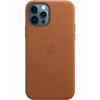 Чехол Apple iPhone 12 Pro Max Leather Case, Saddle Brown, коричневый