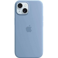 Apple iPhone 15 Silicone Case с MagSafe, Winter Blue, голубой