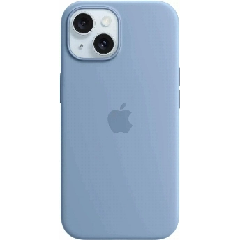 Чехол Apple iPhone 15 Silicone Case с MagSafe, Winter Blue, голубой