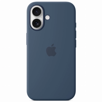 Чехол Apple iPhone 16 Plus Silicone Case (MYYA3), Denim, синий