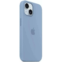  Apple iPhone 15 Silicone Case с MagSafe, Winter Blue, голубой
