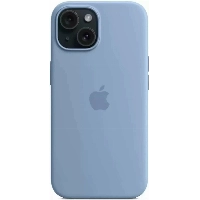  Apple iPhone 15 Silicone Case с MagSafe, Winter Blue, голубой