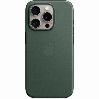 Чехол Apple iPhone 15 Pro FineWoven Case MagSafe, Evergreen, зеленый
