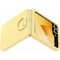 Samsung Galaxy Z Flip 6 Silicone Case with Ring, Yellow, желтый