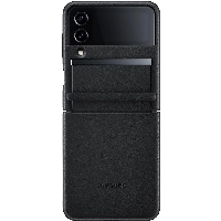 Samsung Galaxy Z Flip 4 Flap Leather Cover, Black, черный 