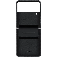 Samsung Galaxy Z Flip 4 Flap Leather Cover, Black, черный 